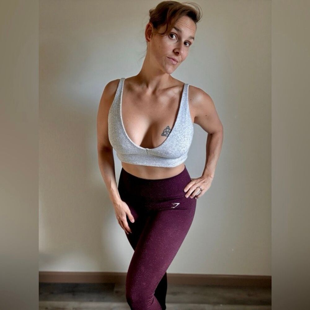 GymShark Leggings High Rise Adapt Fleck Purple Workout Small Used - Picture 5 of 12